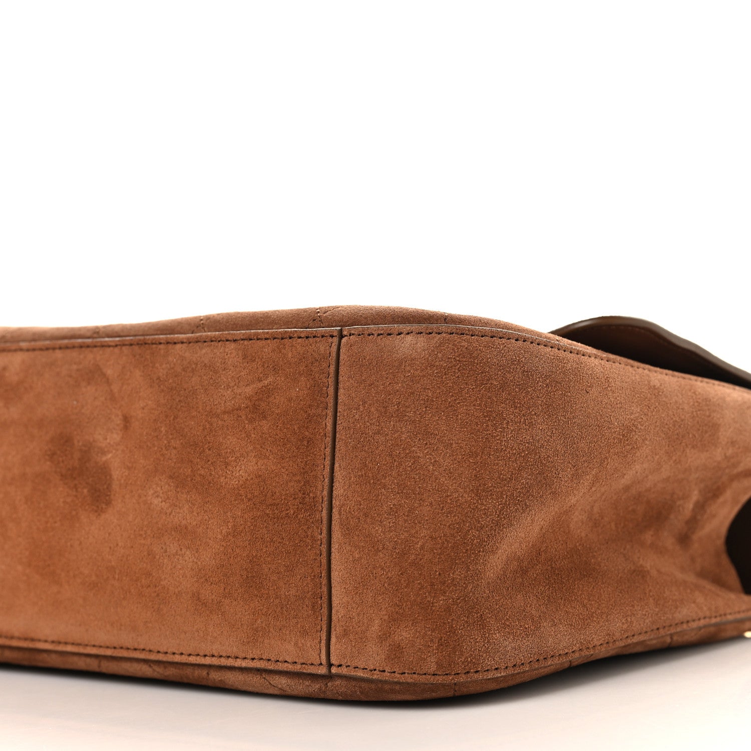 Chanel Suede Calfskin Small Souplissimo Maxi Flap Camel 17 of 21