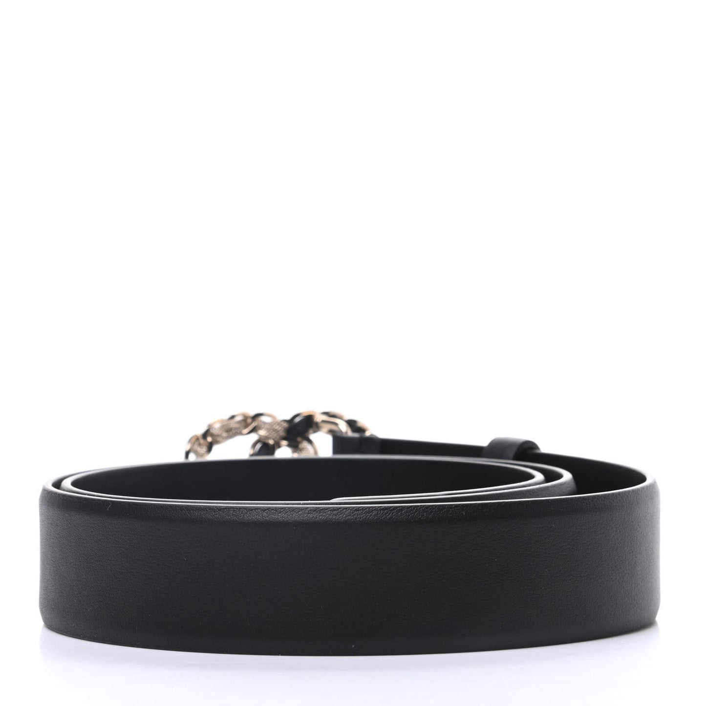 Calfskin CC Chain Belt 80 32 Black