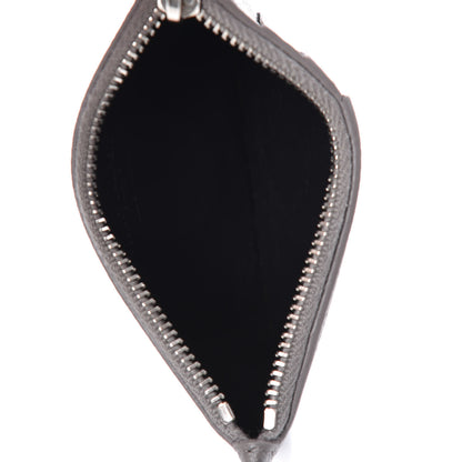 Saint Laurent Grained Calfskin 5 Fragments Zip Pouch Card Holder Earth 5 of 6