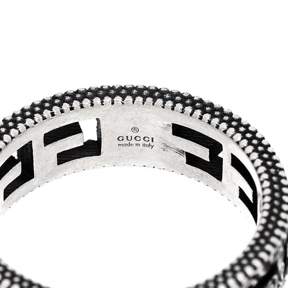 Gucci Sterling Silver Narrow Square G Band Ring 58 8.5 4 of 6