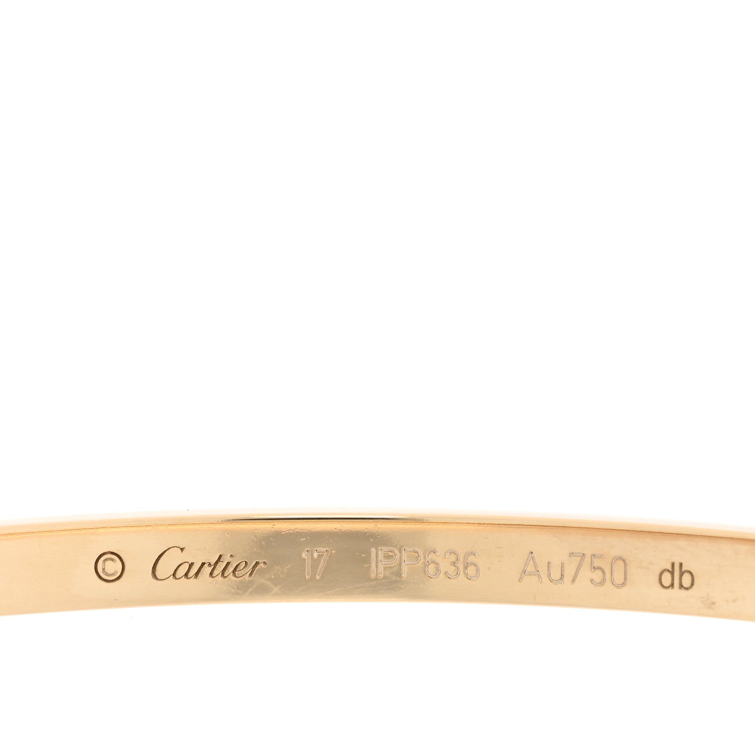 Cartier 18K Yellow Gold Small LOVE Bracelet 17 3 of 5