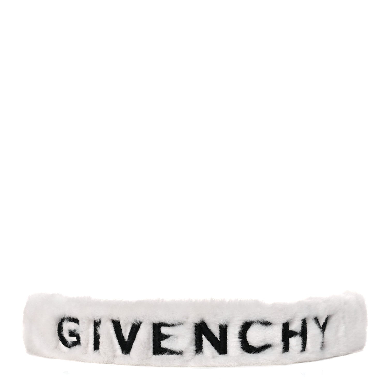 Givenchy Faux Fur Logo Bag Strap White 1 of 6