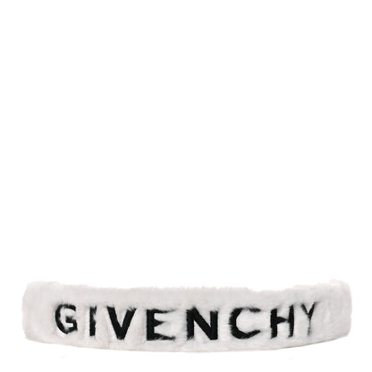 Givenchy Faux Fur Logo Bag Strap White 1 of 6