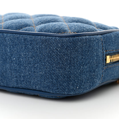 Versace Denim Quilted La Medusa Camera Bag Blue 9 of 9
