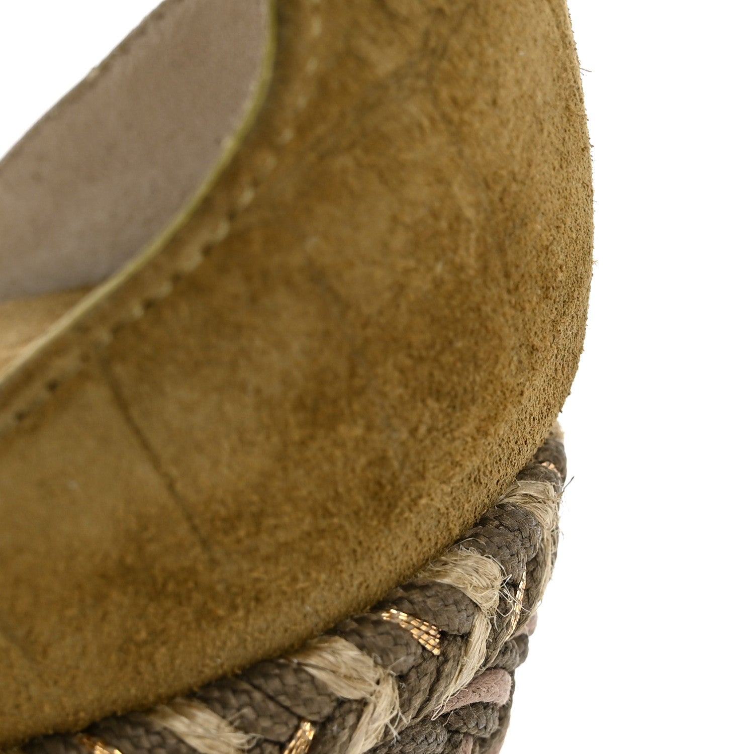 Christian Louboutin Tresse Veau Velours Bodrum 110 Wedge Sandals 41 Green Tea 11 of 12
