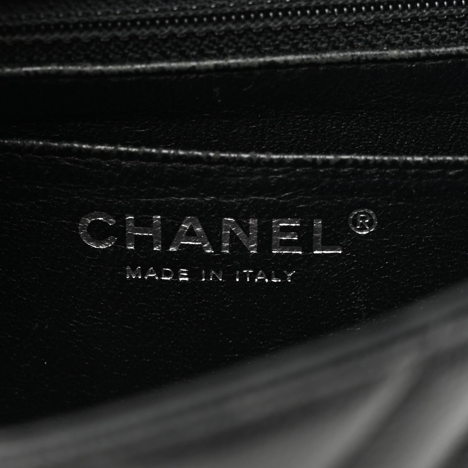 Chanel Caviar Chevron Quilted Mini Square Flap Black 6 of 10