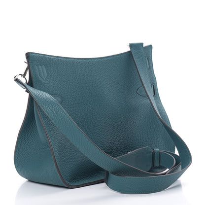 Hermes Taurillon Clemence Jypsiere 28 Vert Bosphore 3 of 10