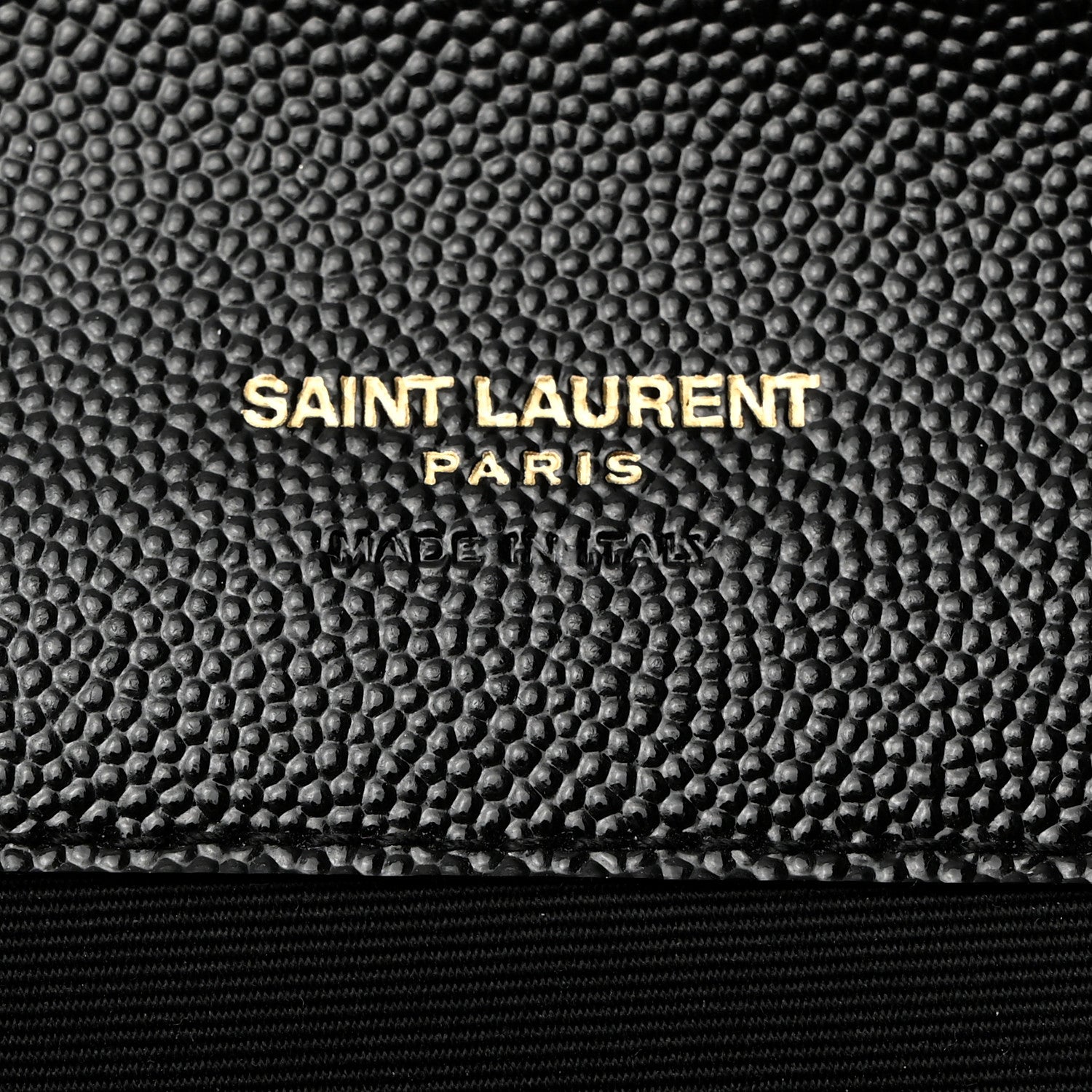 Saint Laurent Grain De Poudre Matelasse Chevron Monogram Envelope Clutch Black 7 of 8