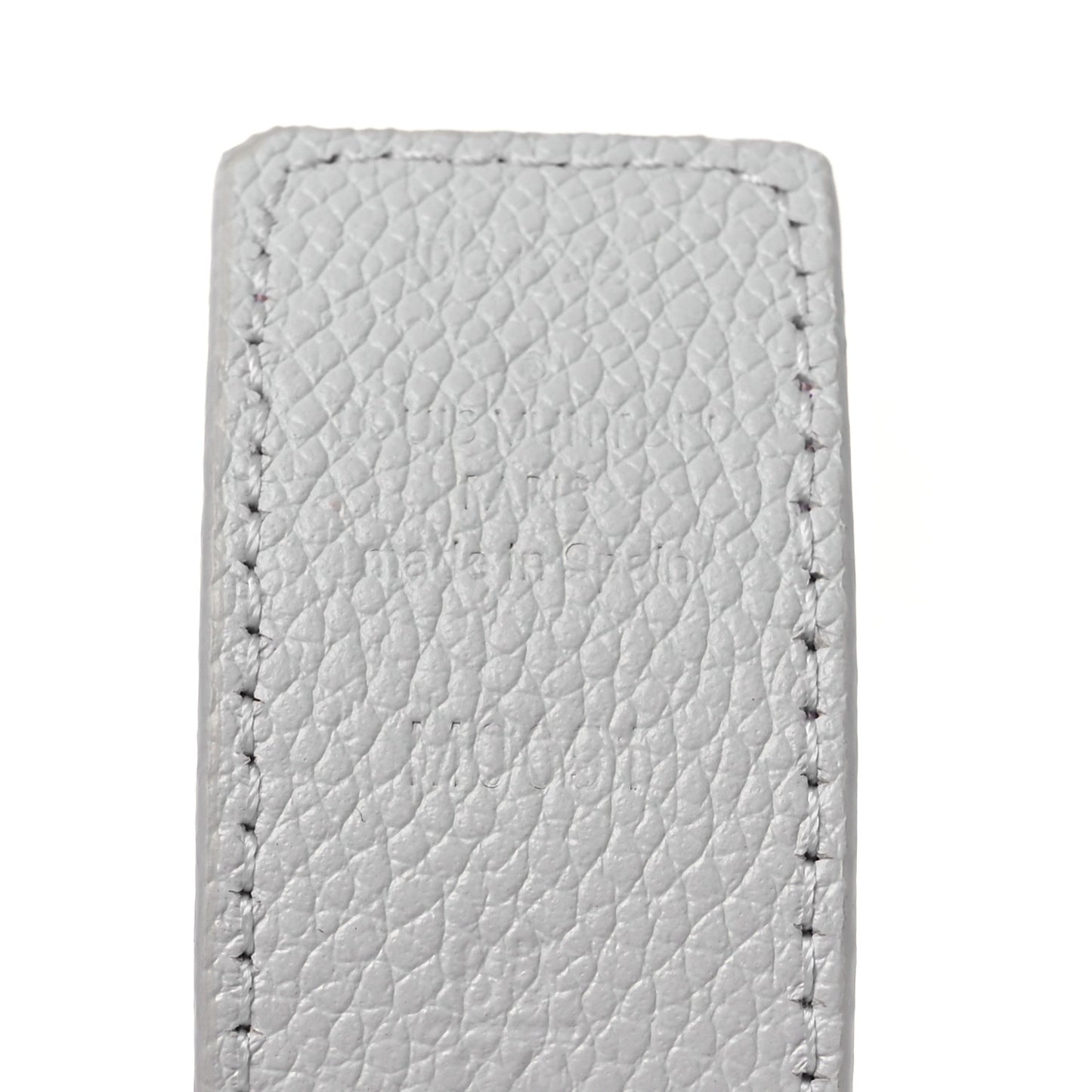 Taurillon Calfskin LV Initiales Reversible Belt 80 32 White Pink