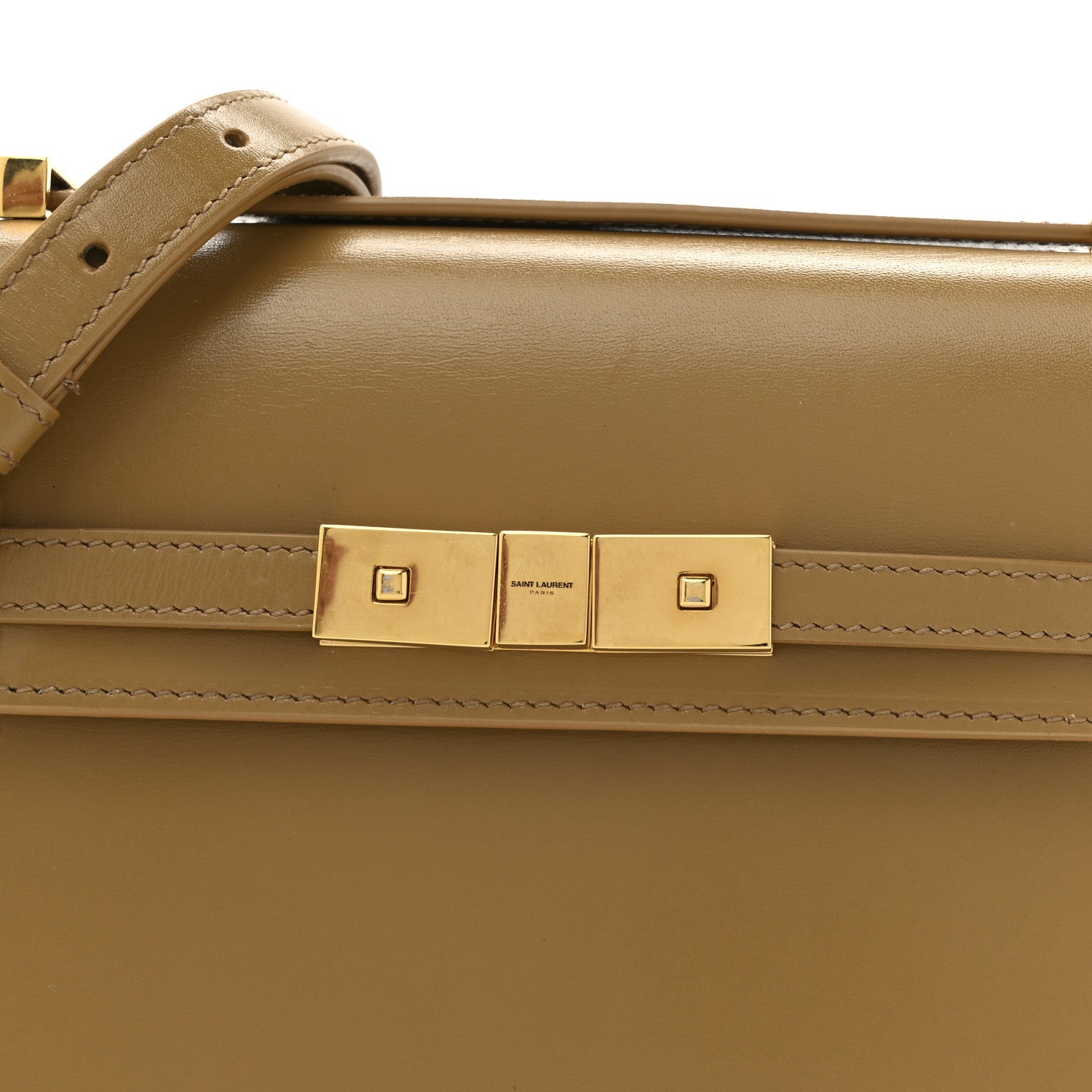 Saint Laurent Smooth Calfskin Mini Manhattan Shoulder Bag Tabac Brown 8 of 11