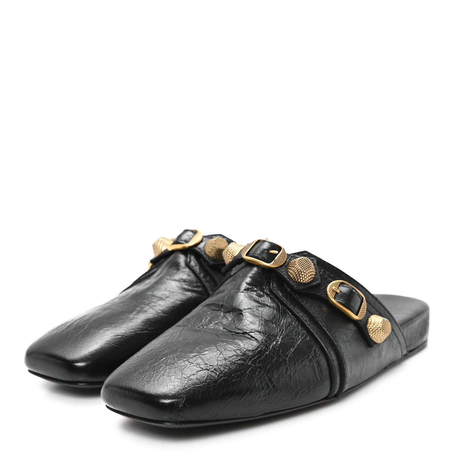 Balenciaga Agneau Arena Cagole Cosy Mules 37.5 Black 4 of 10