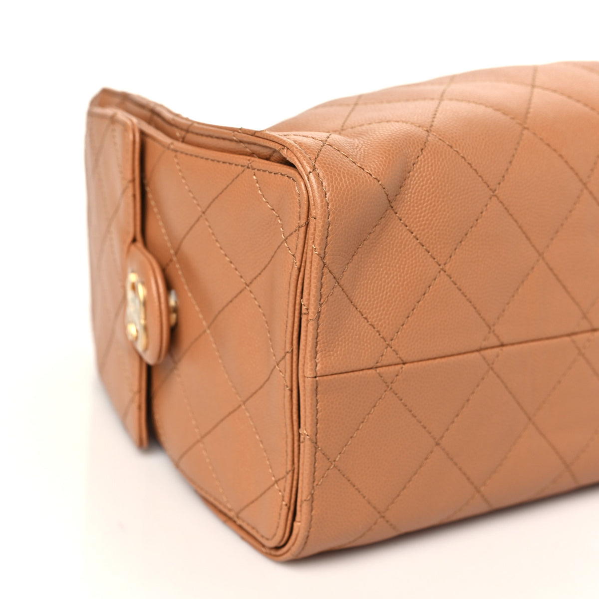 Caviar Quilted Small Chanel 25 Handbag Brown