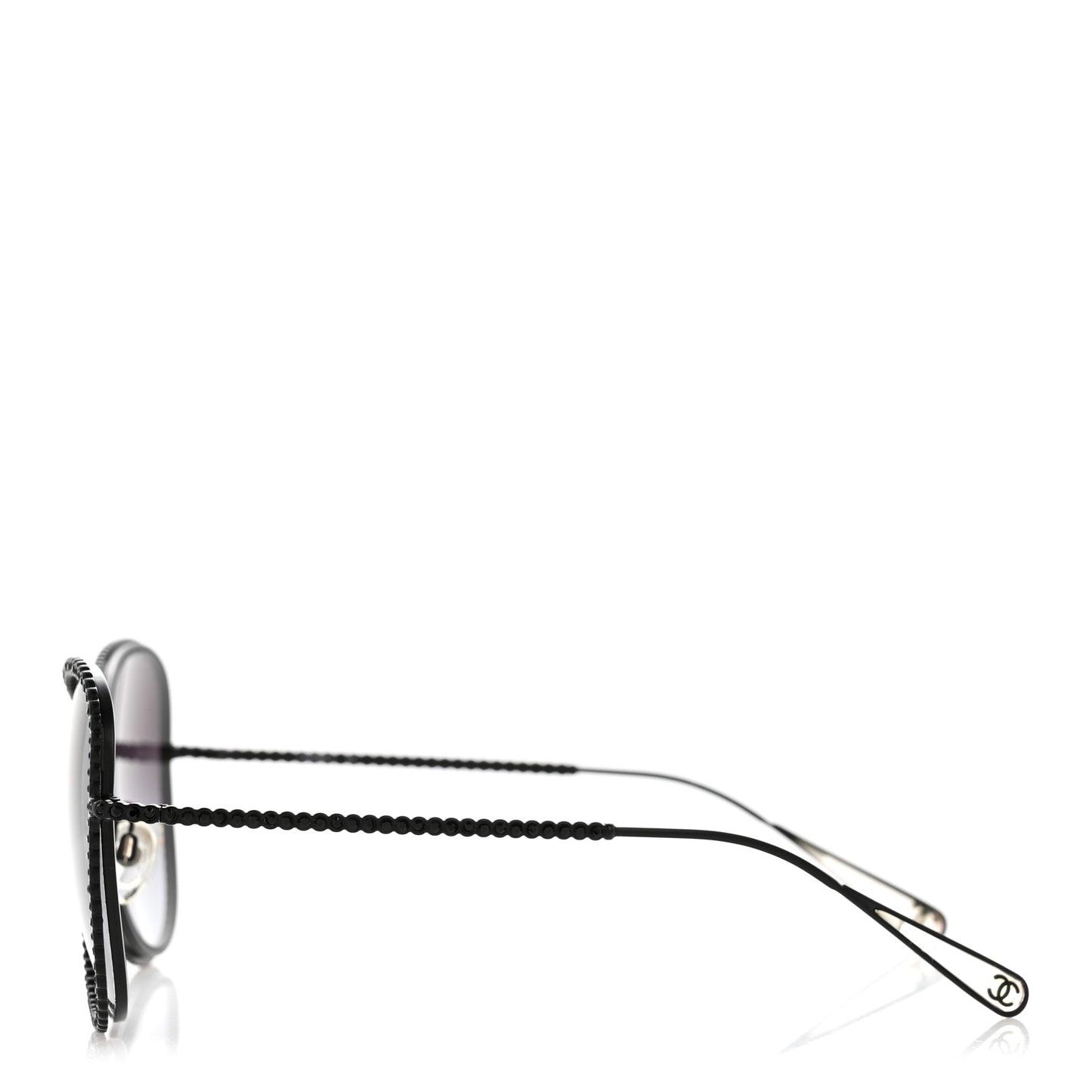 Crystal Aviator Sunglasses 71108 Black