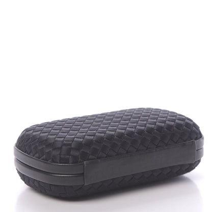 Bottega Veneta Satin Intreccio Impero Knot Clutch Black 4 of 8