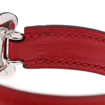 Hermes Calfskin Hook Bracelet S Red 5 of 6