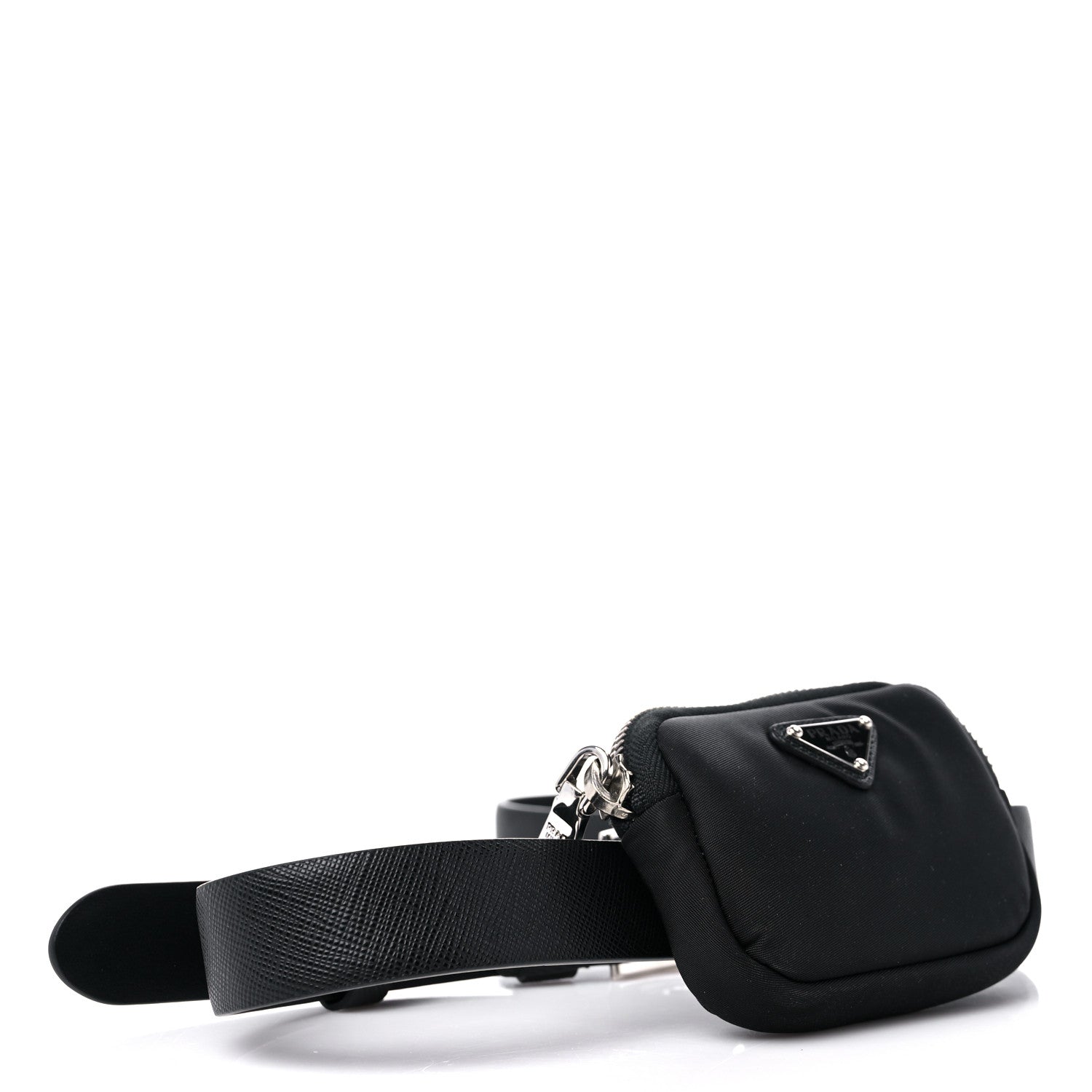 Prada Saffiano Belt With Nylon Pouch 80/32 Black 3 of 9