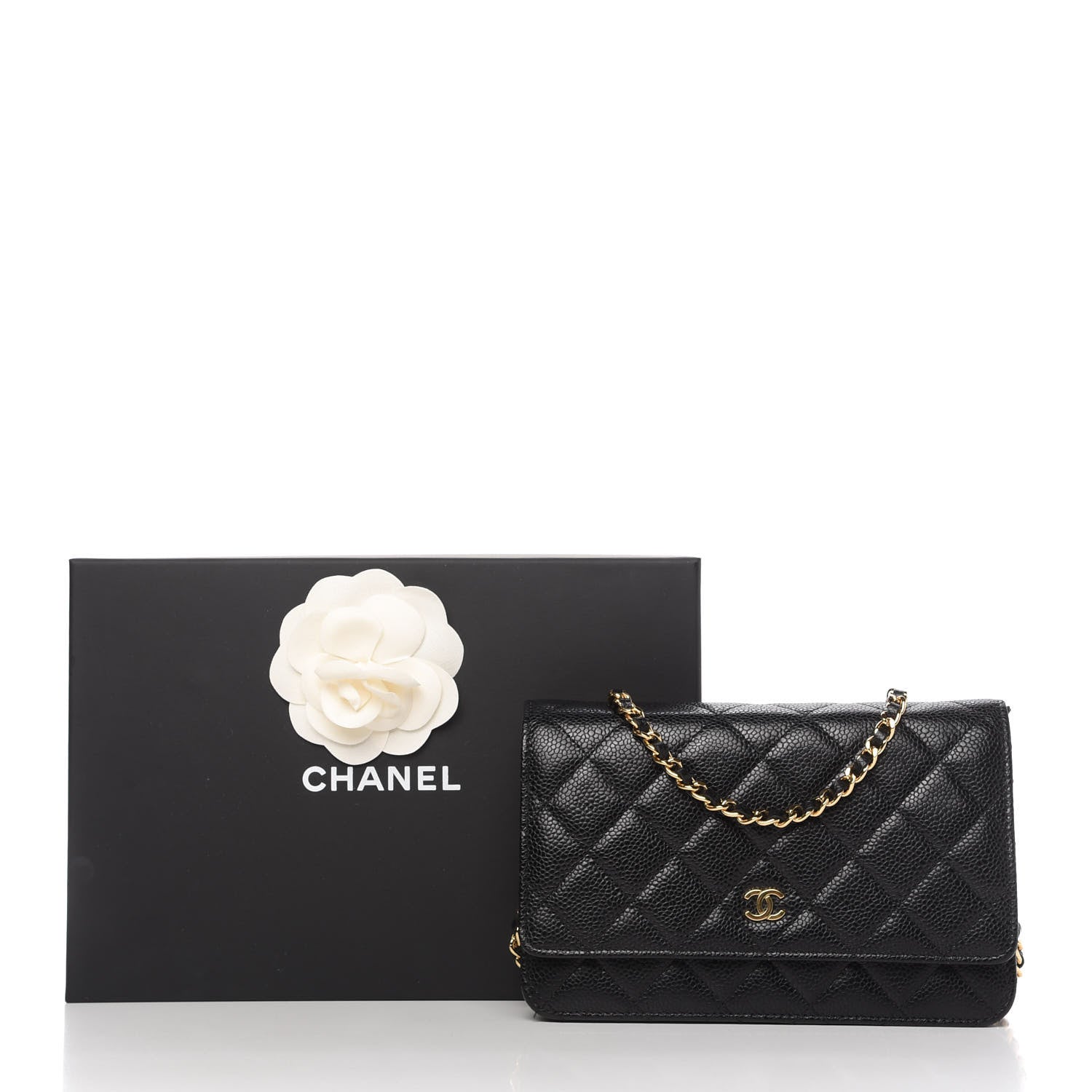 Chanel Caviar Quilted Wallet On Chain WOC Black 12 of 12