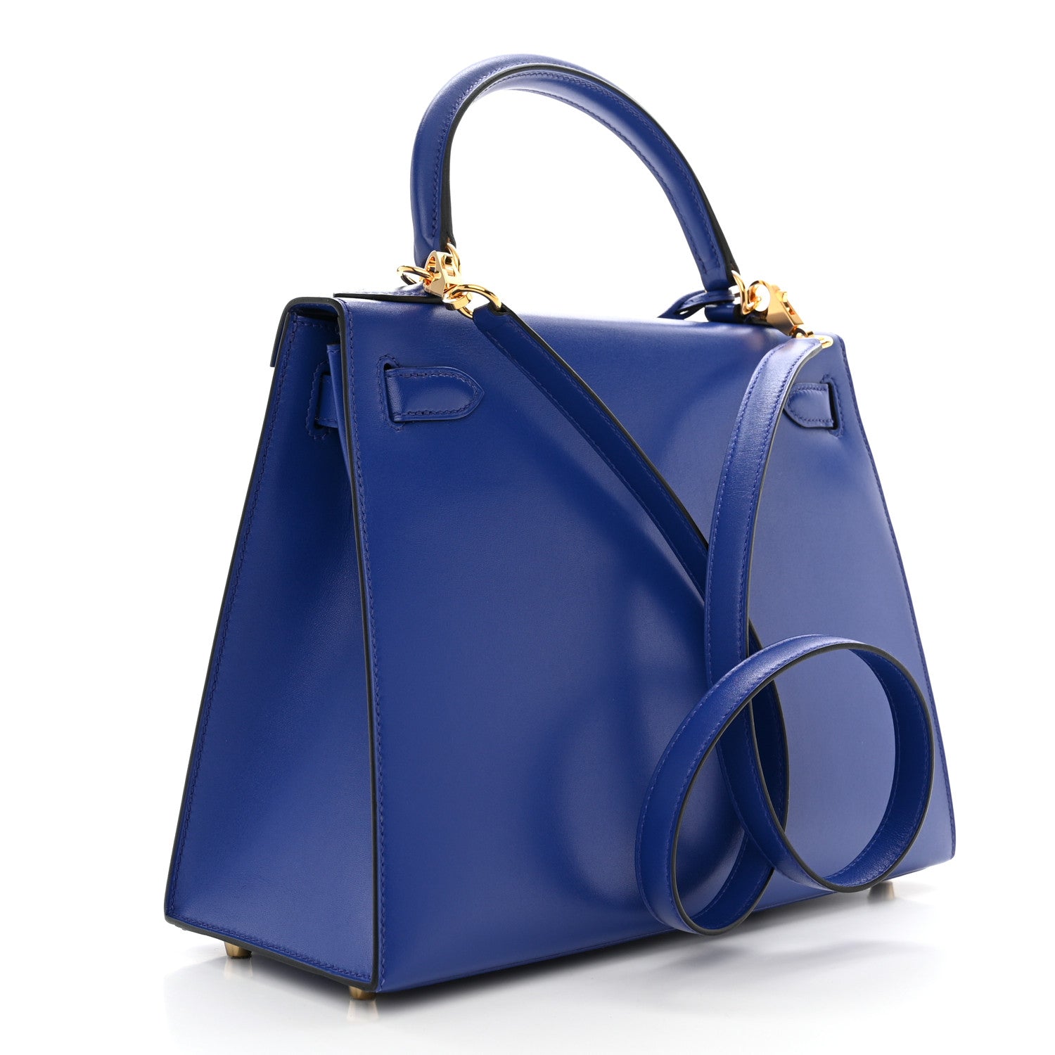 Hermes Tadelakt Kelly Sellier 28 Bleu Electrique 3 of 11