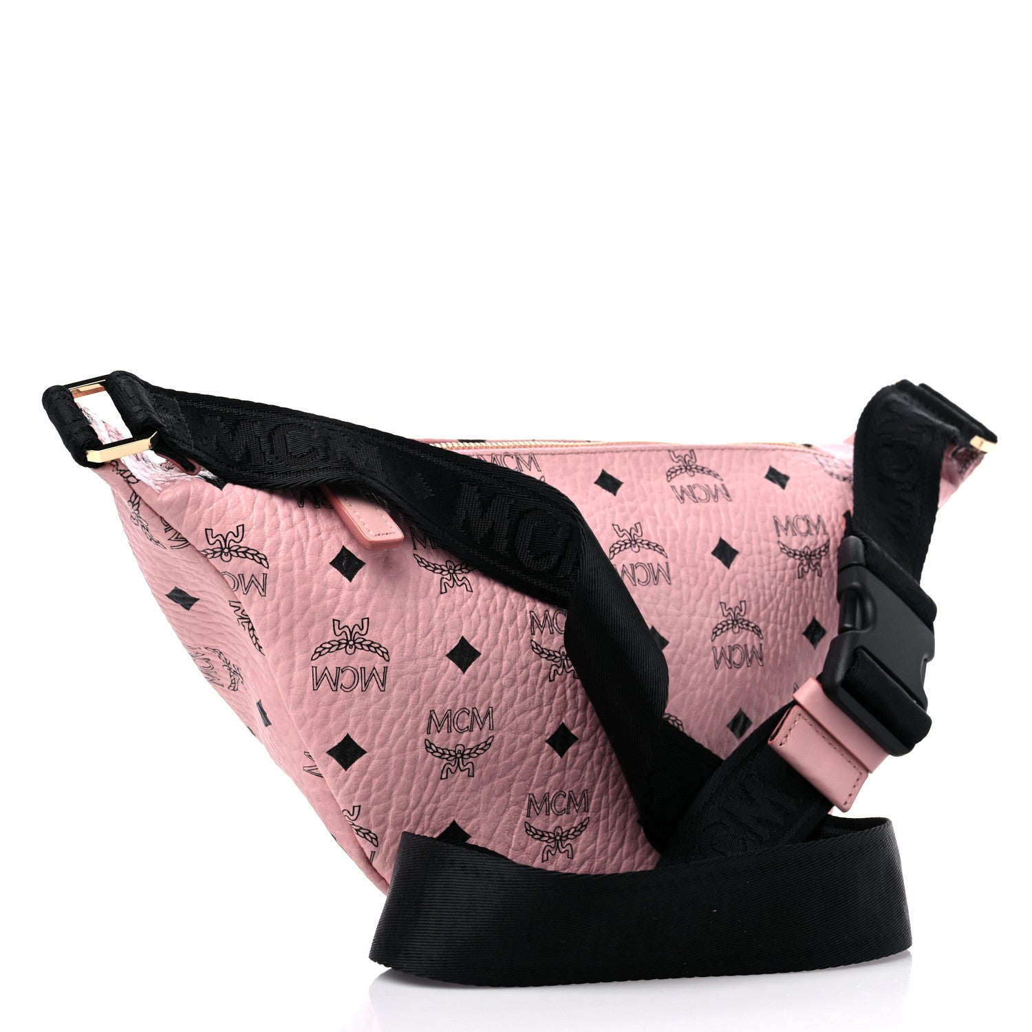 MCM Visetos Medium Fursten Belt Bag Pink 3 of 9