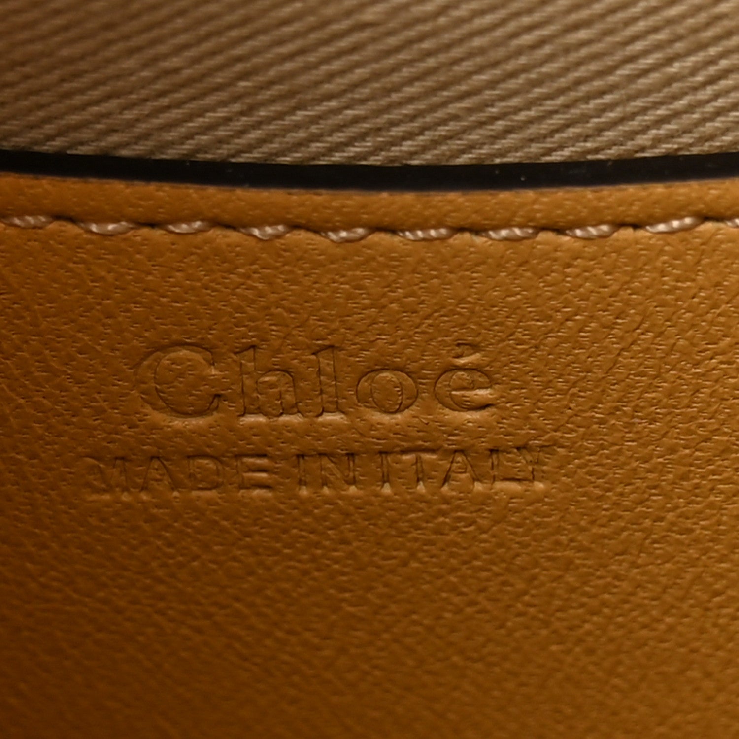 Chloe Calfskin Crocodile Embossed Small Tess Bag Honey Gold 6 of 13