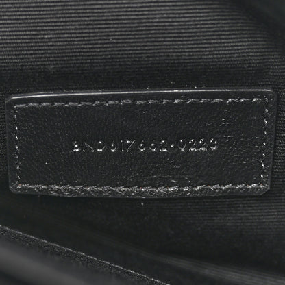 Saint Laurent Grain De Poudre Matelasse Chevron Monogram Envelope Clutch Black 7 of 11