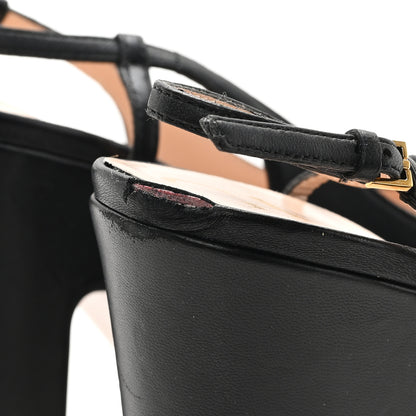 Gucci Nappa Horsebit Platform 35/120mm Slingback Pumps 40.5 Black 9 of 9