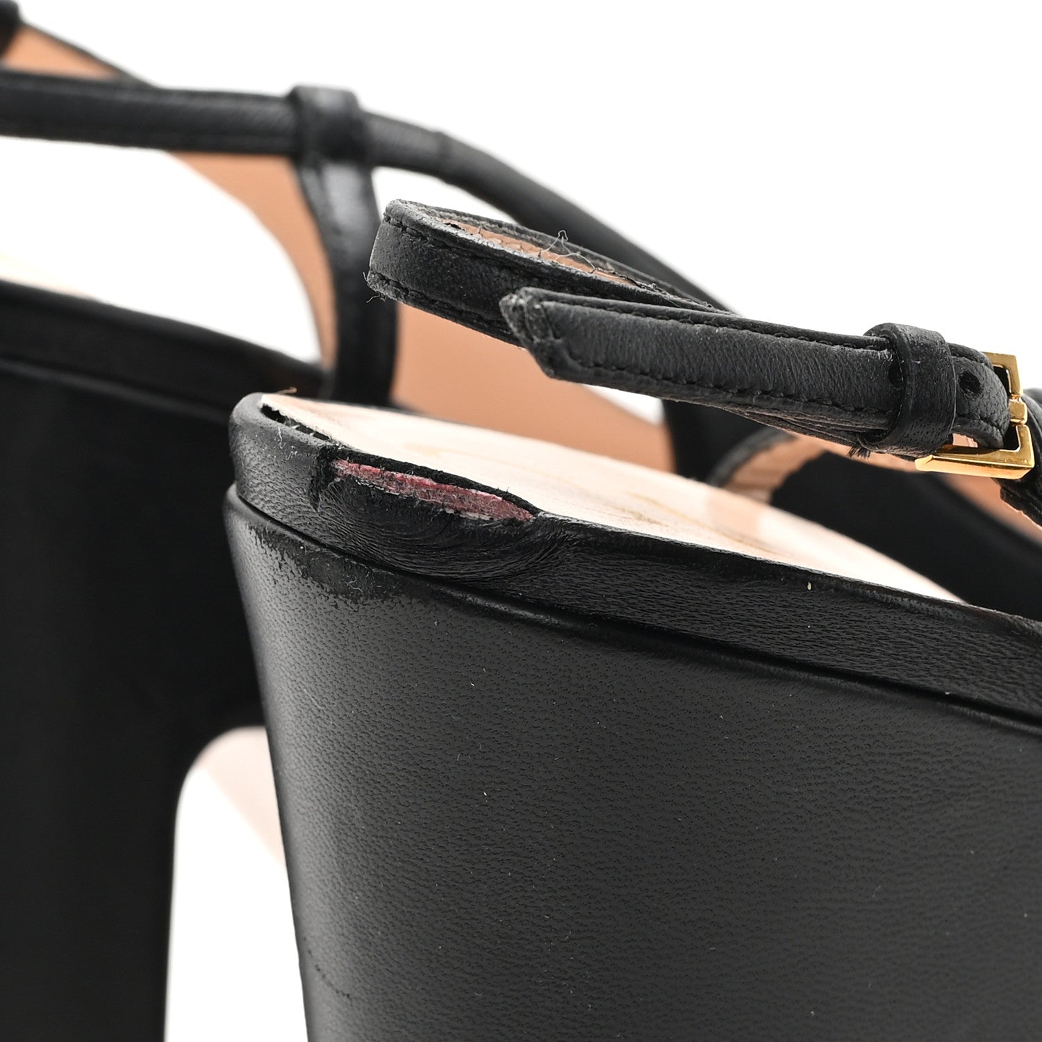 Gucci Nappa Horsebit Platform 35/120mm Slingback Pumps 40.5 Black 9 of 9
