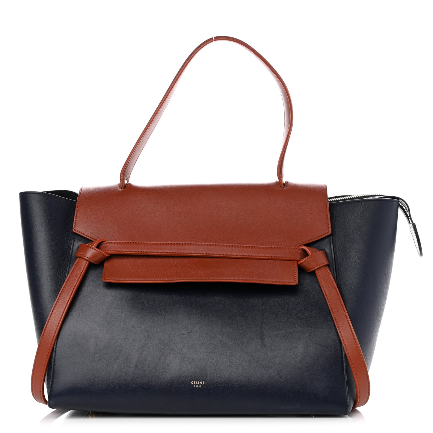 Smooth Calfskin Large Bi-Color Belt Bag Midnight