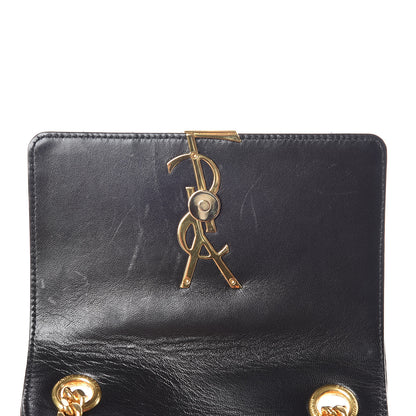 Saint Laurent Patent Calfskin Matelasse Monogram Small Vicky Chain Bag Black 11 of 11