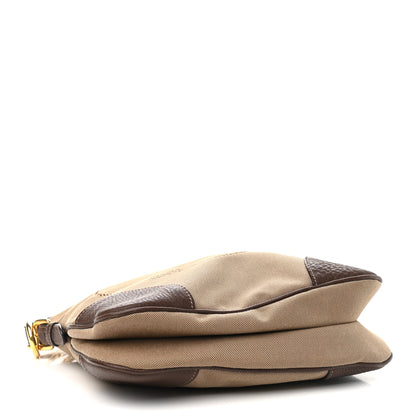 Prada Jacquard Logo Small Flat Messenger Bag Corda Bruciato 4 of 10