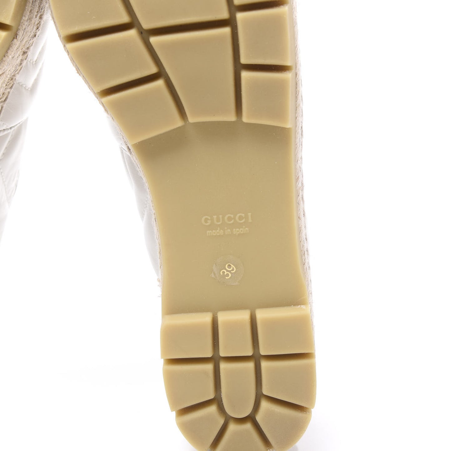 Nappa Matelasse GG Marmont Platform Espadrilles 39 Great White