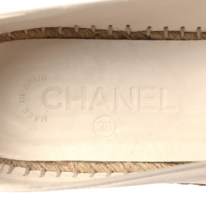 Chanel Lambskin CC Espadrilles 40 White Black 10 of 11