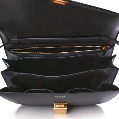 Celine Liege Calfskin Medium Classic Box Flap Bag Liquorice 5 of 15