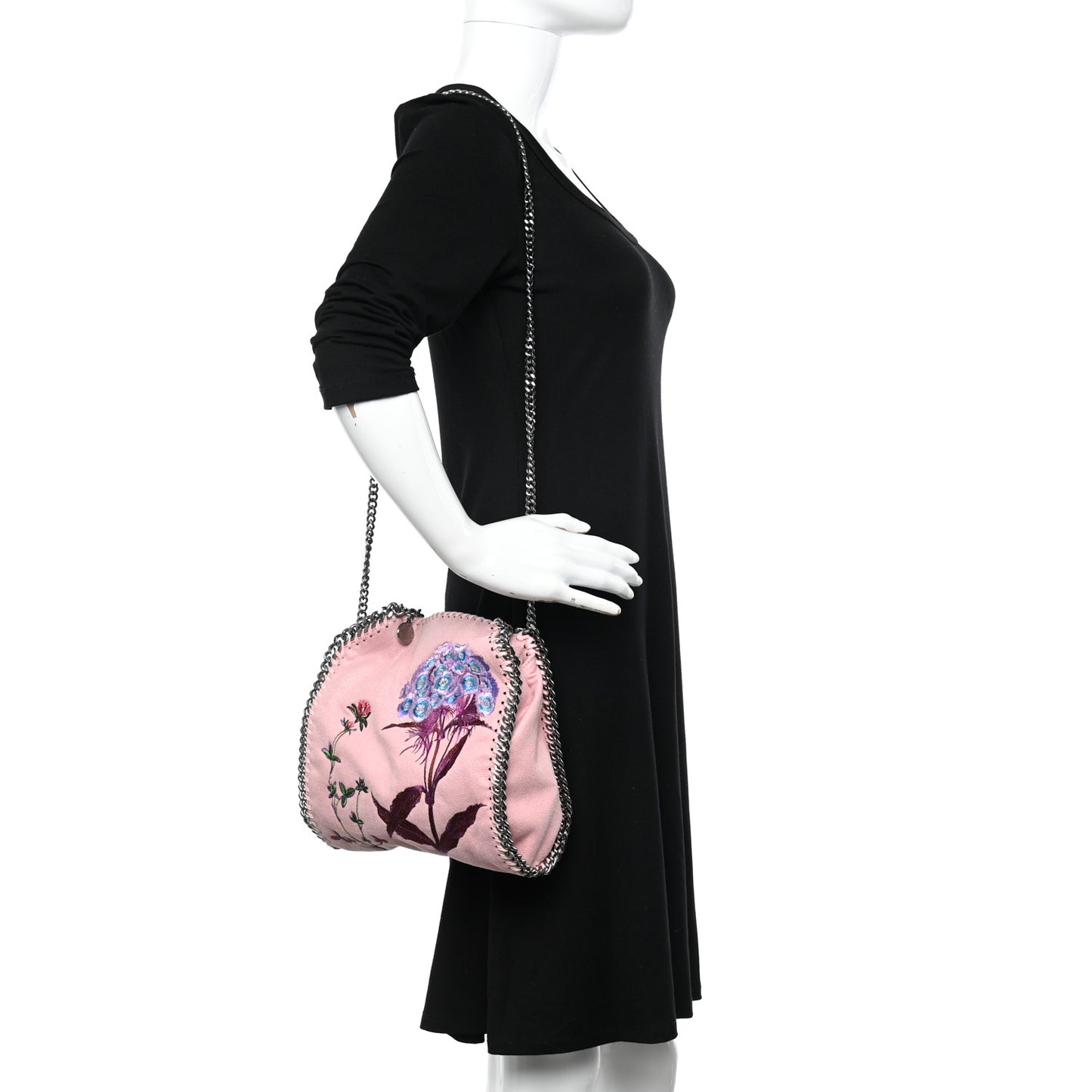 Shaggy Deer Embroidered Mini Falabella Tote