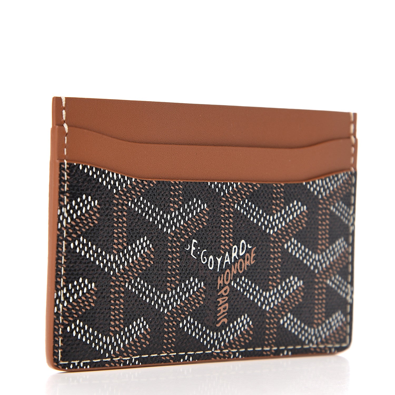 Goyard Goyardine Saint Sulpice Card Holder Black Gold 2 of 5