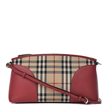 Burberry Horseferry Check Small Chichester Crossbody Clutch Bag Honey Parade Red 1 of 13