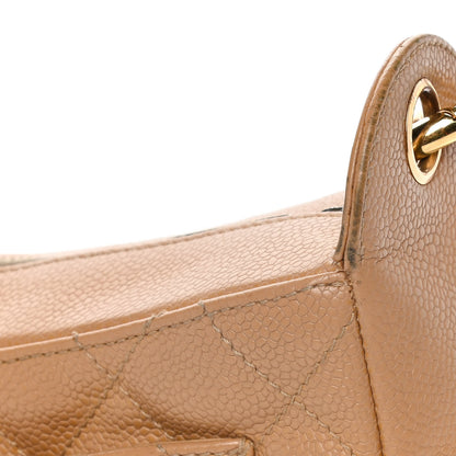 Chanel Caviar Quilted Timeless CC Shoulder Bag Beige 19 of 22