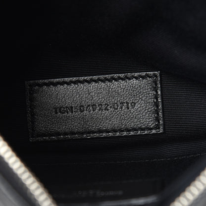 Saint Laurent Grain De Poudre Chevron Monogram Bill Pouch Black 7 of 7