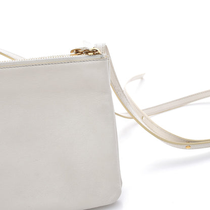 Celine Lambskin Small Trio Crossbody Bag White 16 of 22