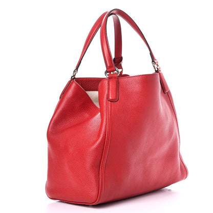 Gucci Pebbled Calfskin Medium Soho Shoulder Bag Red 3 of 9