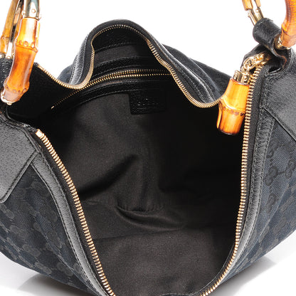 Gucci Monogram Bamboo Ring Hobo Black 7 of 7