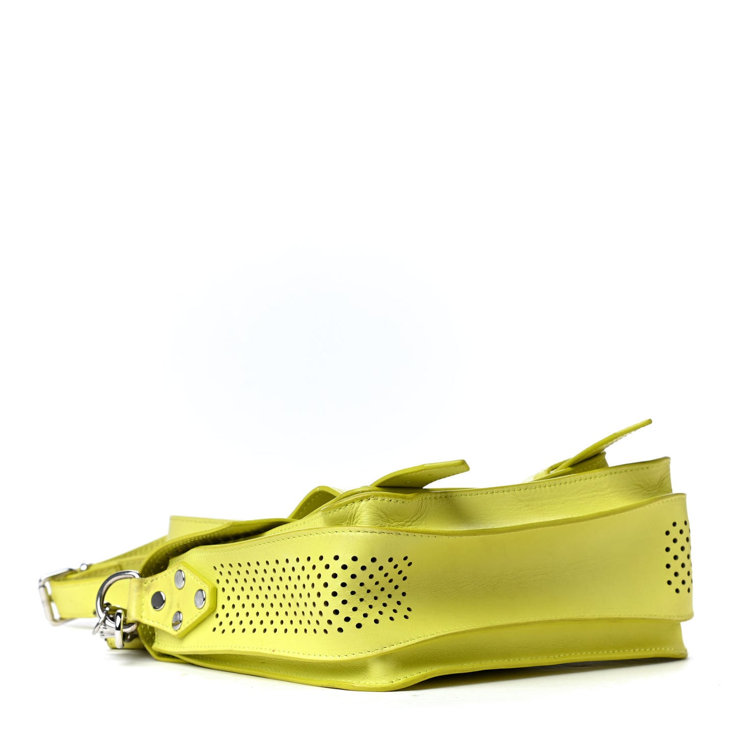 Lambskin Perforated PS1 Pouch Messenger Sulphur