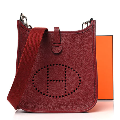 Hermes Taurillon Clemence Evelyne TPM Rouge H 11 of 11