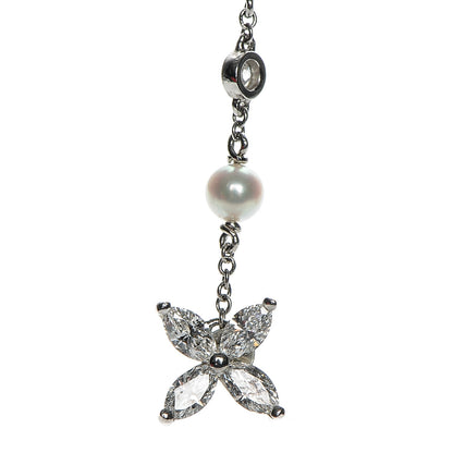 Tiffany Platinum Pearl Diamond Victoria Drop Necklace 3 of 6