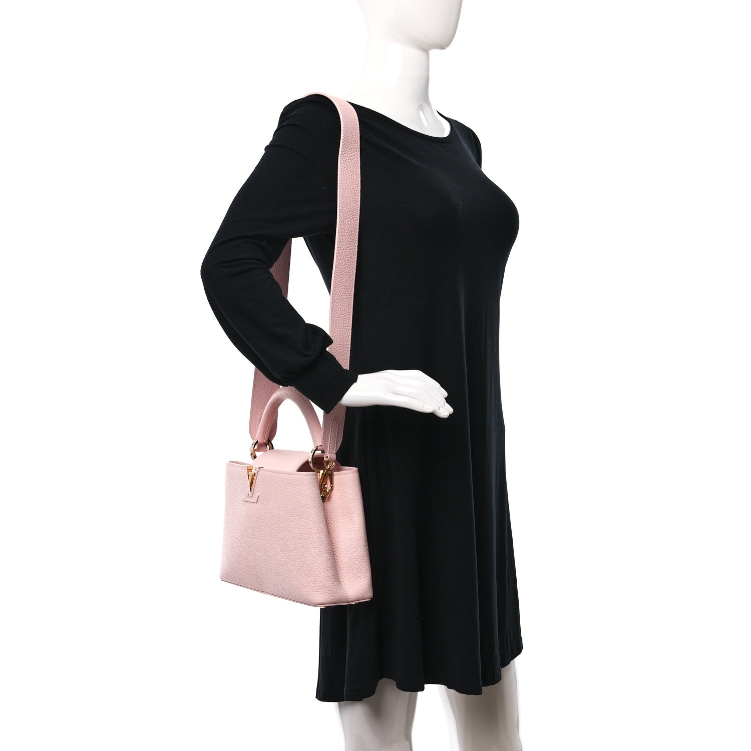 Louis Vuitton Taurillon Capucines BB Rose Jasmin 2 of 9