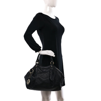 Gucci Guccissima Medium Sukey Tote Black 2 of 9