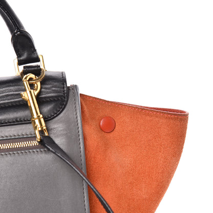 Celine Smooth Calfskin Suede Medium Tri-Color Trapeze Flamingo 19 of 24