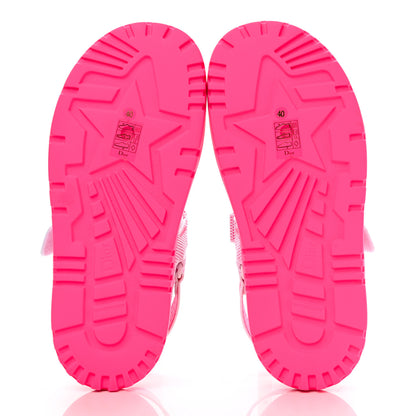 Christian Dior Technical Knit Jute Dioract 10mm Sandals 40 White Fuchsia 5 of 8