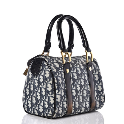 Christian Dior Monogram Boston Navy Blue 2 of 12