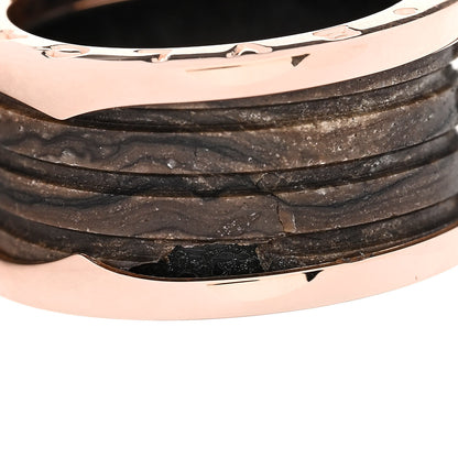 Bulgari 18K Rose Gold Black Ceramic B.Zero1 Four-Band Ring 7 of 7
